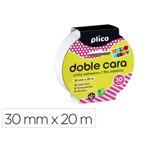 Cinta adhesiva plico doble cara 20 m x 30 mm