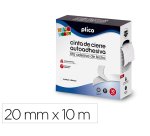 Cinta de cierre adhesiva plico velcro blanco 20mm x 10m