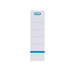 Etiqueta carton elba para archivador palanca lomo 80 mm color blanco 190x54 mm bolsa de 10 unidades