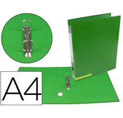 Carpeta de 2 anillas 25 mm mixtas liderpapel a4 forrado color system con ollao y tarjetero