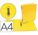 Carpeta de 2 anillas 25 mm mixtas liderpapel a4 forrado color system con ollao y tarjetero