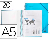 Carpeta liderpapel escaparate con espiral 20 fundas polipropileno din a5