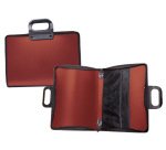 Cartera portadocumentos liderpapel roja con asa y cremallera 400x45x300 mm