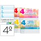 Libreta liderpapel pautaguia tapa cartoncillo 32 hojas din a5 70 g cuadriculado pautado 4 mm apaisado con margen