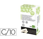 Tiza blanca antipolvo liderpapel caja de 10 unidades