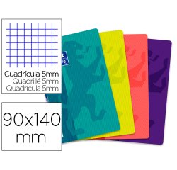 Libreta escolar oxford tapa flexible optik paper openflex 48 hojas 90 gr 90 x 140 mm cuadro 5 mm colores surtidos