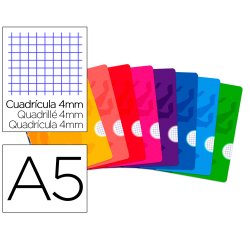 Libreta escolar oxford tapa flexible optik paper openflex 48 hojas din a5 cuadro 4 mm colores surtidos