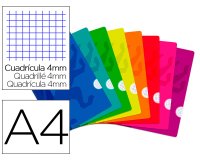Libreta escolar oxford tapa flexible optik paper openflex 48 hojas din a4 cuadro 4 mm colores surtidos