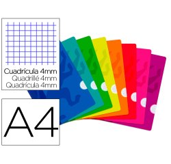 Libreta escolar oxford tapa flexible optik paper openflex 48 hojas din a4 cuadro 4 mm colores surtidos