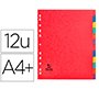 Separador q-connect cartulina brillo juego de 12 separadores din a4+