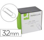 Clips niquelados q-connect 32 mm caja de 1000 unidades
