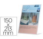Expositor sobremesa q-connect con forma de l metacrilato 150x213 mm