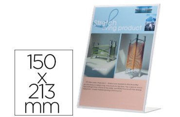 Expositor sobremesa q-connect con forma de l metacrilato 150x213 mm