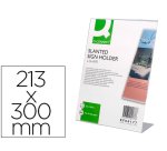 Expositor sobremesa q-connect con forma de l metacrilato tamaño 213x300 mm