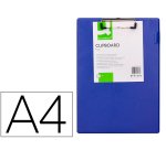 Portanotas q-connect miniclips pvc din a4 azul