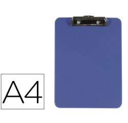 Portanotas q-connect plastico din a4 azul 3 mm