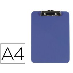 Portanotas q-connect plastico din a4 azul 3 mm