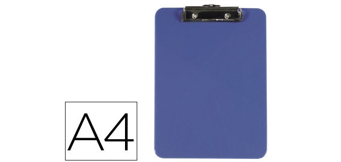 Portanotas q-connect plastico din a4 azul 3 mm