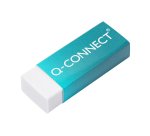 Goma de borrar q-connect plastica escolar y oficina