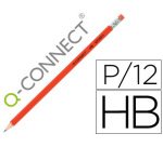 Lapices de grafito q-connect hexagonal con goma n.2 hb