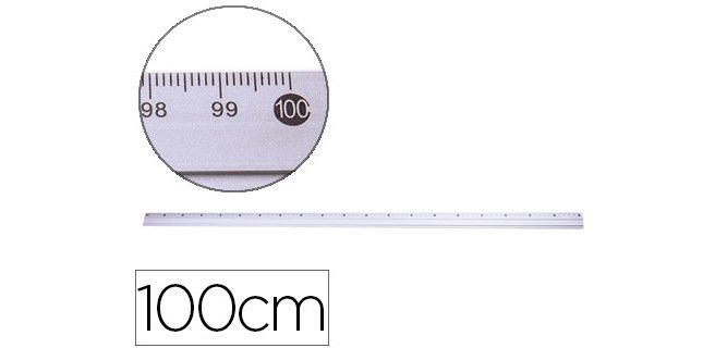 Regla q-connect metalica aluminio 100 cm