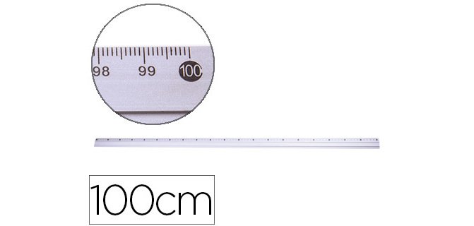 Regla q-connect metalica aluminio 100 cm