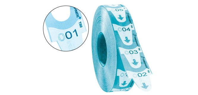 Tickets turnomatic 31x67 mm color azul rollo 4000 tickets