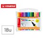 Rotulador stabilo punta de fibra point 88 mini estuche de 18 unidades colores surtidos
