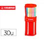 Rotulador stabilo acuarelable pen 68 estuche de 24 colores estandar + 6 colores neon