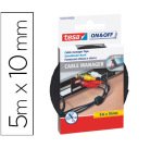 Velcro adhesivo tesa para agrupar cables 5 m x 10 mm color negro
