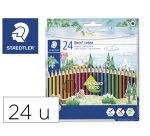 Lapices de colores staedtler upcycled wood ecologico 24 colores en caja de carton