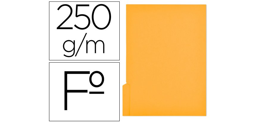 Subcarpeta cartulina gio folio pestaña izquierda 250 g/m2 amarillo