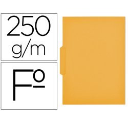 Subcarpeta cartulina gio folio pestaña central 250 g/m2 amarillo