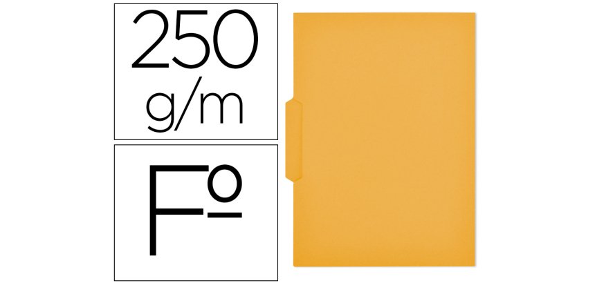 Subcarpeta cartulina gio folio pestaña central 250 g/m2 amarillo