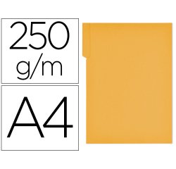 Subcarpeta cartulina gio din a4 pestaña derecha 250 g/m2 amarillo