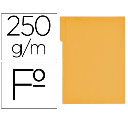Subcarpeta cartulina gio folio pestaña derecha 250 g/m2 amarillo
