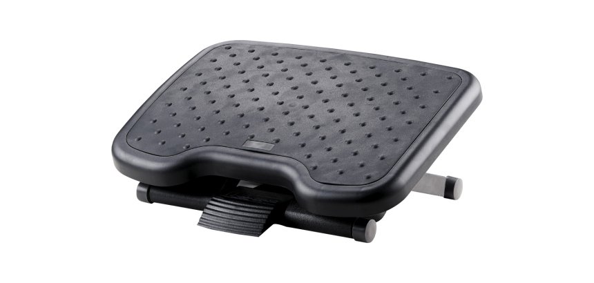 Reposapies ajustable q-connect premium con alfombrilla caucho