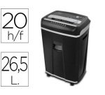 Destructora de documentos q-connect antiatascos seguridad 4p capacidad de corte 20h clips grapas tarjetas y cd 26l