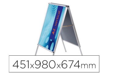 Caballete Publicitario A2 Esquinas Redondas 25 mm
