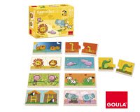 Puzle Goula madera 20 piezas contrarios leo el rey de la selva