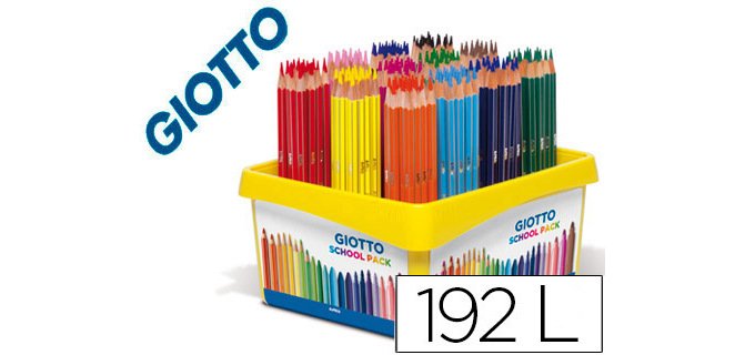Lapices de colores giotto stilnovo school pack de 192 unidades 12 colores x 16 unidades