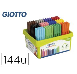 Rotulador giotto turbo color school pack de 144 unidades 12 colores x 12 unidades