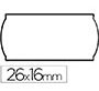 Etiquetas meto onduladas 26x16 mm blanca adh.1 removible rollo de 1200 etiquetas troqueladas para etiquetadora tovel