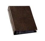 Tarjetero durable visifix 4 anillas 25 fundas con indice alfabetico para 200 tarjetas visitas 57x90 mm color marron