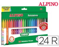 Rotulador alpino standard caja de 24 unidades colores surtidos