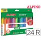 Rotulador alpino standard caja de 24 unidades colores surtidos