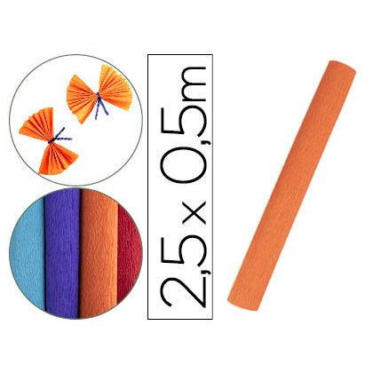 Papel crespón Liderpapel naranja