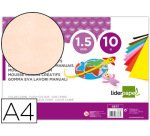 Goma eva liderpapel din a4 60g/m2 espesor 1,5mm carne paquete de 10 hojas