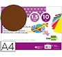 Goma eva liderpapel din a4 60g/m2 espesor 1,5mm marron paquete de 10 hojas