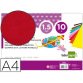 Goma eva liderpapel din a4 60g/m2 espesor 1,5mm rojo paquete de 10 hojas